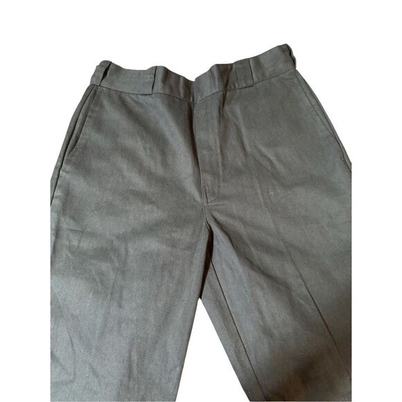 Men's Olive grey flat front work pants 32x32 - Picture 4 of 5